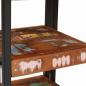 Preview: Nachttisch 2 pcs Braun und Schwarz Massivholz recycelt