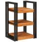 Preview: Nachttisch 2 pcs Braun und Schwarz Massivholz Akazie