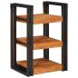 Preview: Nachttisch 2 pcs Braun und Schwarz Massivholz Akazie