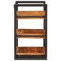 Preview: Nachttisch 2 pcs Braun und Schwarz Massivholz Akazie