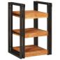 Preview: Nachttisch 2 pcs Braun und Schwarz Massivholz Akazie