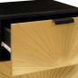 Preview: Nachttisch 2 pcs Schwarz und Gold 40 x 33.5 x 46 cm