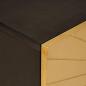 Preview: TV-Schränk Schwarz und Gold 105 x 33 x 46 cm massives Mangoholz