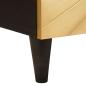 Preview: TV-Schränk Schwarz und Gold 105 x 33 x 46 cm massives Mangoholz