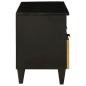 Preview: TV-Schränk Schwarz und Gold 70 x 33 x 46 cm massives Mangoholz