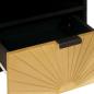 Preview: TV-Schränk Schwarz und Gold 70 x 33 x 46 cm massives Mangoholz