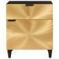 Preview: Nachttisch Schwarz und Gold 50 x 33 x 60 cm massives Mangoholz
