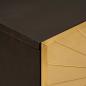 Preview: Nachttisch Schwarz und Gold 50 x 33 x 60 cm massives Mangoholz