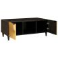 Preview: Couchtisch Schwarz und Gold 100 x 54 x 40 cm massives Mangoholz