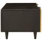 Preview: Couchtisch Schwarz und Gold 100 x 54 x 40 cm massives Mangoholz