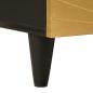 Preview: Couchtisch Schwarz und Gold 40 x 33 x 46 cm Holzwerkstoff