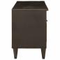 Preview: TV-Schränk Schwarz und Gold 100 x 33 x 46 cm massives Mangoholz