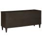 Preview: TV-Schränk Schwarz und Gold 100 x 33 x 46 cm massives Mangoholz