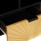 Preview: TV-Schränk Schwarz und Gold 100 x 33 x 46 cm massives Mangoholz