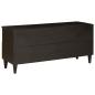 Preview: TV-Schränk Schwarz und Gold 100 x 33 x 46 cm massives Mangoholz