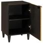 Preview: Badezimmer Schrank mit Regal Schwarz und Gold 38 x 33 x 58 cm