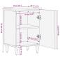 Preview: Badezimmer Schrank mit Regal Schwarz und Gold 38 x 33 x 58 cm