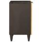 Preview: Badezimmer Schrank mit Regal Schwarz und Gold 38 x 33 x 58 cm
