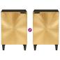 Preview: Badezimmer Schrank mit Regal Schwarz und Gold 38 x 33 x 58 cm