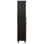 Preview: Badezimmer Schrank mit Regal Schwarz und Gold 38 x 33 x 160 cm