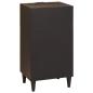 Preview: Sideboard Schwarz und Gold 40 x 33 x 75 cm massives Mangoholz