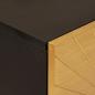 Preview: Sideboard Schwarz und Gold 40 x 33 x 75 cm massives Mangoholz