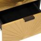 Preview: Sideboard Schwarz und Gold 40 x 33 x 75 cm massives Mangoholz