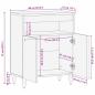 Preview: Sideboard Schwarz und Gold 60 x 33 x 75 cm massives Mangoholz
