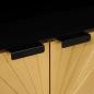 Preview: Sideboard Schwarz und Gold 60 x 33 x 75 cm massives Mangoholz
