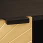 Preview: Beistellschrank mit Speicher Schwarz und Gold 80 x 33.5 x 75 cm