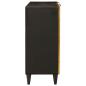 Preview: Beistellschrank mit Speicher Schwarz und Gold 90 x 33.5 x 75 cm