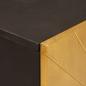 Preview: Beistellschrank mit Speicher Schwarz und Gold 90 x 33.5 x 75 cm