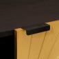 Preview: Beistellschrank mit Speicher Schwarz und Gold 90 x 33.5 x 75 cm
