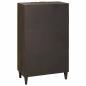 Preview: Beistellschrank mit Tür Schwarz und Gold 60 x 33.5 x 100 cm
