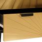Preview: Beistellschrank mit Tür Schwarz und Gold 60 x 33.5 x 100 cm