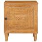 Preview: Nachttisch Hellbraun 40 x 33 x 46 cm massives Mangoholz