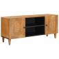 Preview: ARDEBO.de - TV-Schränk Hellbraun 105 x 33 x 46 cm massives Mangoholz
