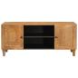 Preview: TV-Schränk Hellbraun 105 x 33 x 46 cm massives Mangoholz
