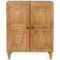 Preview: Sideboard mit Tür Hellbraun 60 x 33 x 75 cm massives Mangoholz