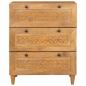 Preview: Sideboard Hellbraun 60 x 33 x 75 cm massives Mangoholz