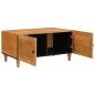 Preview: Couchtisch mit Tür Hellbraun 80 x 50 x 40 cm massives Mangoholz