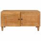 Preview: Couchtisch mit Tür Hellbraun 80 x 50 x 40 cm massives Mangoholz