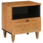 Preview: Nachttisch 2 pcs Hellbraun 40 x 33 x 46 cm massives Mangoholz