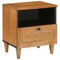 Preview: Nachttisch 2 pcs Hellbraun 40 x 33 x 46 cm massives Mangoholz