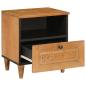 Preview: Nachttisch 2 pcs Hellbraun 40 x 33 x 46 cm massives Mangoholz