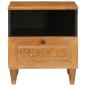 Preview: Nachttisch 2 pcs Hellbraun 40 x 33 x 46 cm massives Mangoholz