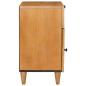 Preview: Nachttisch mit Tür Hellbraun 50 x 33 x 60 cm massives Mangoholz
