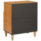Preview: Nachttisch Hellbraun 50 x 33 x 60 cm massives Mangoholz