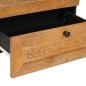 Preview: Nachttisch Hellbraun 50 x 33 x 60 cm massives Mangoholz