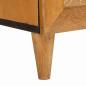 Preview: Nachttisch Hellbraun 50 x 33 x 60 cm massives Mangoholz